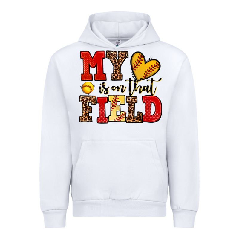 My Heart Is On That Field Softball Urban Hoodie by AdoDesignShop | Teevron