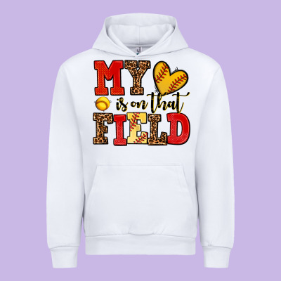 My Heart Is On That Field Softball Urban Hoodie Designed By Adodesignshop