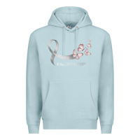 Blue Mist pretty white ribbon support lung cancer awareness t shirt Premium Hoodie - Craftify