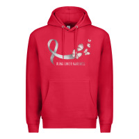 Cardinal pretty white ribbon support lung cancer awareness t shirt Premium Hoodie - Craftify