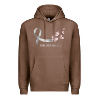 Chestnut pretty white ribbon support lung cancer awareness t shirt Premium Hoodie - Craftify