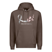 Coffee pretty white ribbon support lung cancer awareness t shirt Premium Hoodie - Craftify