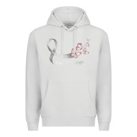 Dove Grey pretty white ribbon support lung cancer awareness t shirt Premium Hoodie - Craftify