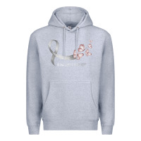 Heather Grey pretty white ribbon support lung cancer awareness t shirt Premium Hoodie - Craftify