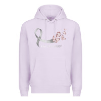 Lilac pretty white ribbon support lung cancer awareness t shirt Premium Hoodie - Craftify