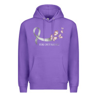 Purple pretty white ribbon support lung cancer awareness t shirt Premium Hoodie - Craftify