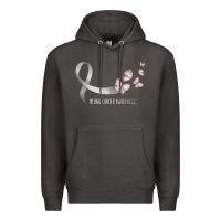 Smoke pretty white ribbon support lung cancer awareness t shirt Premium Hoodie - Craftify