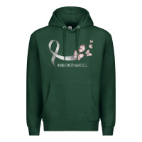 Sports Green pretty white ribbon support lung cancer awareness t shirt Premium Hoodie - Craftify