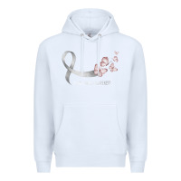 White pretty white ribbon support lung cancer awareness t shirt Premium Hoodie - Craftify