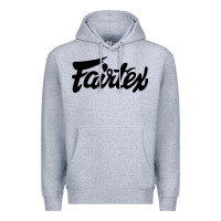 Heather Grey Fairtex Combat Sport Style Black Premium Hoodie - Craftify