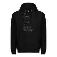 Black i'm  going to  hell in  every  religion Premium Hoodie - Craftify