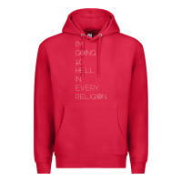 Cardinal i'm  going to  hell in  every  religion Premium Hoodie - Craftify