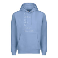 Colony Blue i'm  going to  hell in  every  religion Premium Hoodie - Craftify