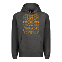 Charcoal Heather vintage 1946 the man myth legend 77 year old birthday gifts Premium Hoodie - trangStudio