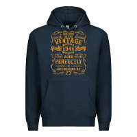 Navy vintage 1946 the man myth legend 77 year old birthday gifts Premium Hoodie - trangStudio