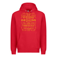 Red vintage 1946 the man myth legend 77 year old birthday gifts Premium Hoodie - trangStudio