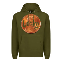 Army Green Cute Good Luck Gift - Lucky Penny Premium Hoodie - Craftify