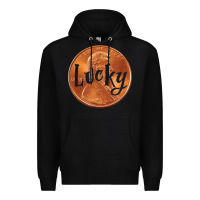 Black Cute Good Luck Gift - Lucky Penny Premium Hoodie - Craftify