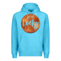 Ocean Blue Cute Good Luck Gift - Lucky Penny Premium Hoodie - Craftify