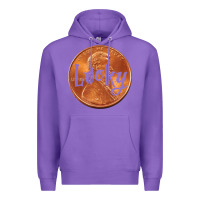 Purple Cute Good Luck Gift - Lucky Penny Premium Hoodie - Craftify