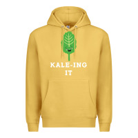 Antique Gold kaleing it kale art for vegans vegetarians Premium Hoodie - Craftify