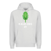 Dove Grey kaleing it kale art for vegans vegetarians Premium Hoodie - Craftify