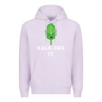 Lilac kaleing it kale art for vegans vegetarians Premium Hoodie - Craftify