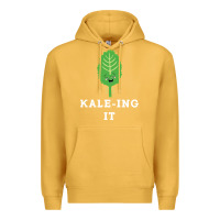 Mustard kaleing it kale art for vegans vegetarians Premium Hoodie - Craftify