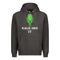 Smoke kaleing it kale art for vegans vegetarians Premium Hoodie - Craftify