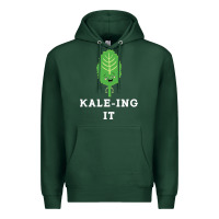 Sports Green kaleing it kale art for vegans vegetarians Premium Hoodie - Craftify