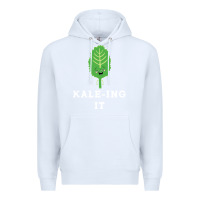 White kaleing it kale art for vegans vegetarians Premium Hoodie - Craftify