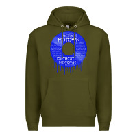 Army Green detroit motown record t shirt motown record t shirt Premium Hoodie - Craftify