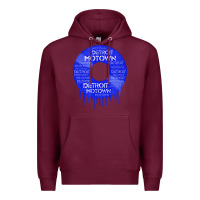 Burgundy detroit motown record t shirt motown record t shirt Premium Hoodie - Craftify