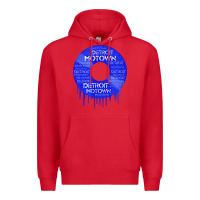 Red detroit motown record t shirt motown record t shirt Premium Hoodie - Craftify