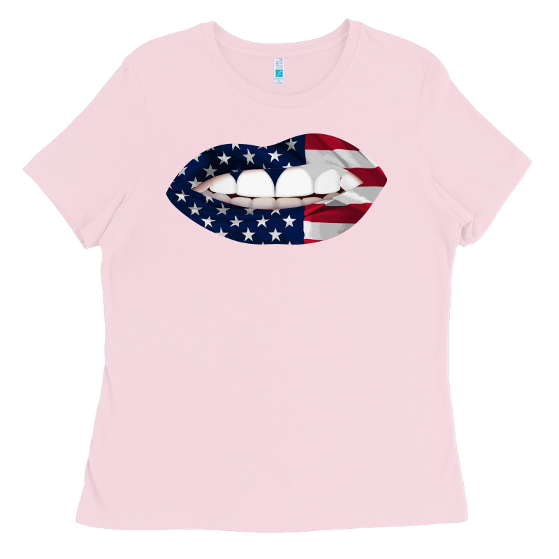 Lips American Flag Ladies Tee by Bettercallsaul | Teevron