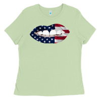 Matcha Lips American Flag Ladies Tee - Bettercallsaul