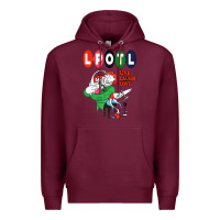 Burgundy nice lpotl live laugh love Premium Hoodie - Craftify