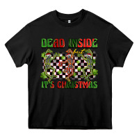 Black dead inside but it's christmas dancing skeletons Heavy Core Tee - BarkalooDesign