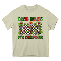 Mossy dead inside but it's christmas dancing skeletons Heavy Core Tee - BarkalooDesign