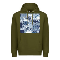Army Green coach blue Premium Hoodie - Craftify