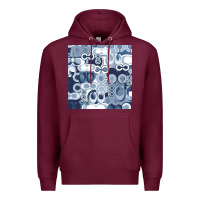 Burgundy coach blue Premium Hoodie - Craftify