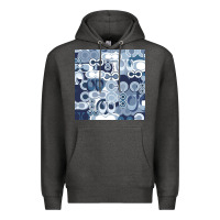 Charcoal Heather coach blue Premium Hoodie - Craftify