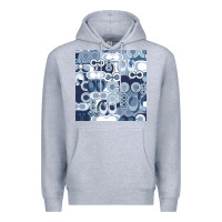 Heather Grey coach blue Premium Hoodie - Craftify
