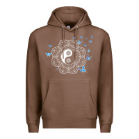 Chestnut yin yang with butterflies ancient chinese yin yang Premium Hoodie - Craftify
