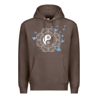 Coffee yin yang with butterflies ancient chinese yin yang Premium Hoodie - Craftify