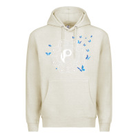 Oatmeal Heather yin yang with butterflies ancient chinese yin yang Premium Hoodie - Craftify