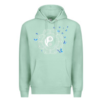 Seafoam yin yang with butterflies ancient chinese yin yang Premium Hoodie - Craftify