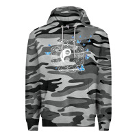 Slate Camo yin yang with butterflies ancient chinese yin yang Premium Hoodie - Craftify