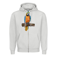 Dove Grey blue throated macaw Zipper Hoodie - LillyAllenDesigns