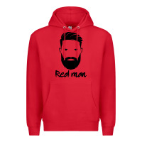 Red Real Man Premium Hoodie - Craftify